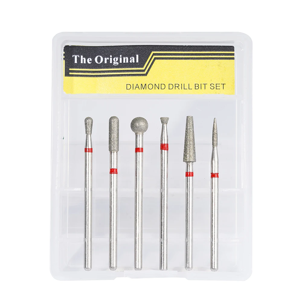 6pcs/set  Popular Diamond Nail Drill Bits Set Manicure Dead Skin Nail Bits
