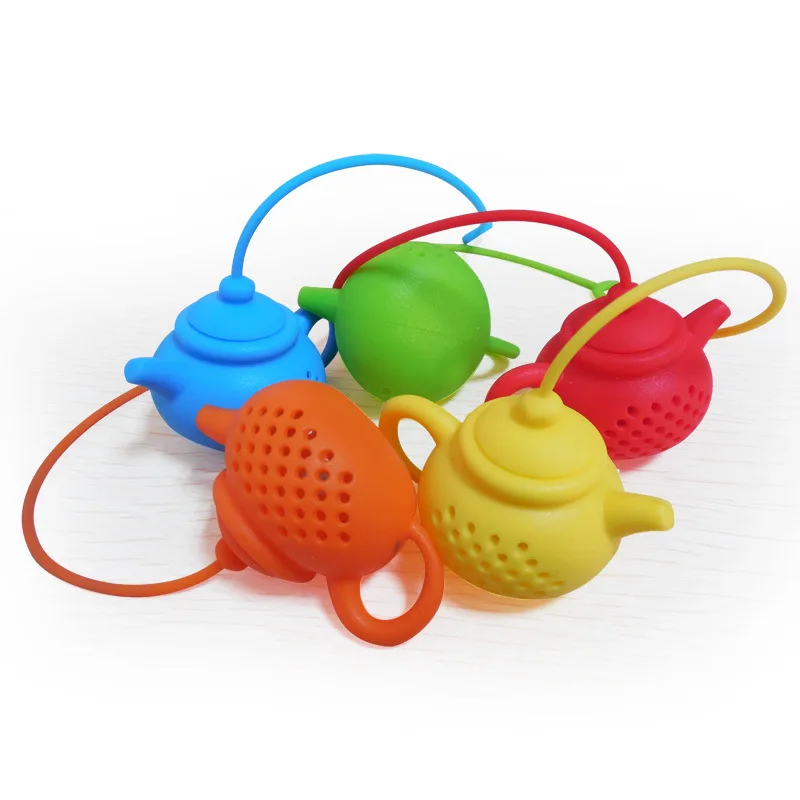 Creative Teapot-Shape Tea Infuser Strainer Silicone Tea Bag Leaf Filter Diffuser Teaware Teapot Accessory Kitchen Gadget