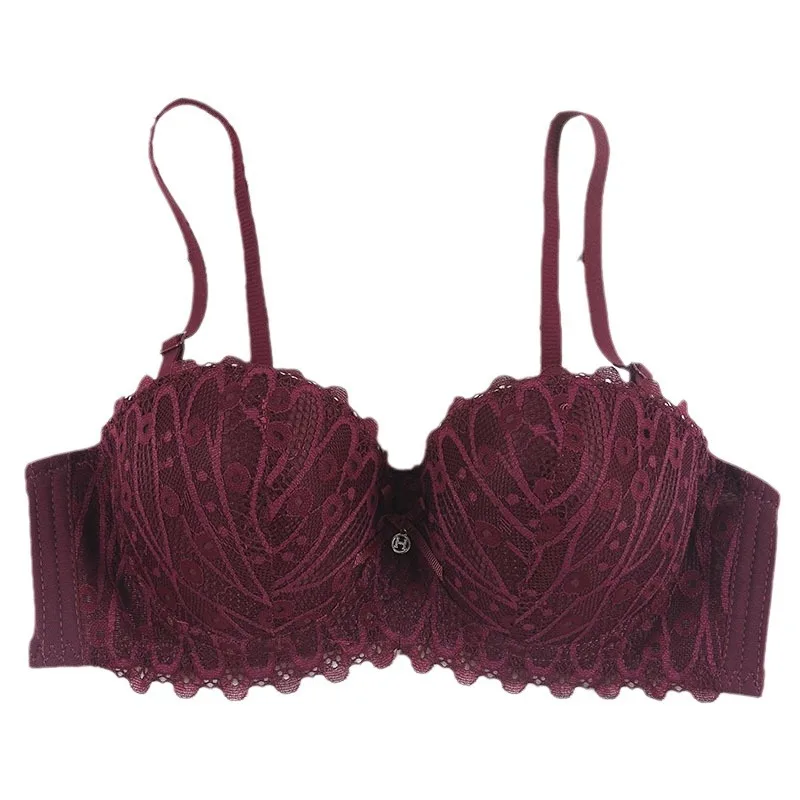 Sexy lace underwear women with small breasts gathered together thin adjustable comfortable breathable bra