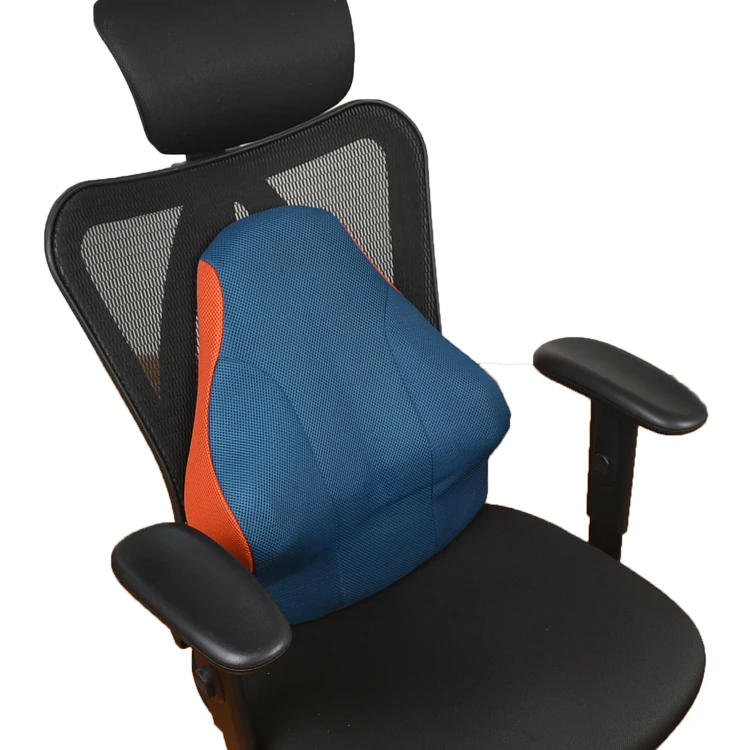 wholesale portable relaxing round long seat memory foam lumbar support pillow back cushion for chairs