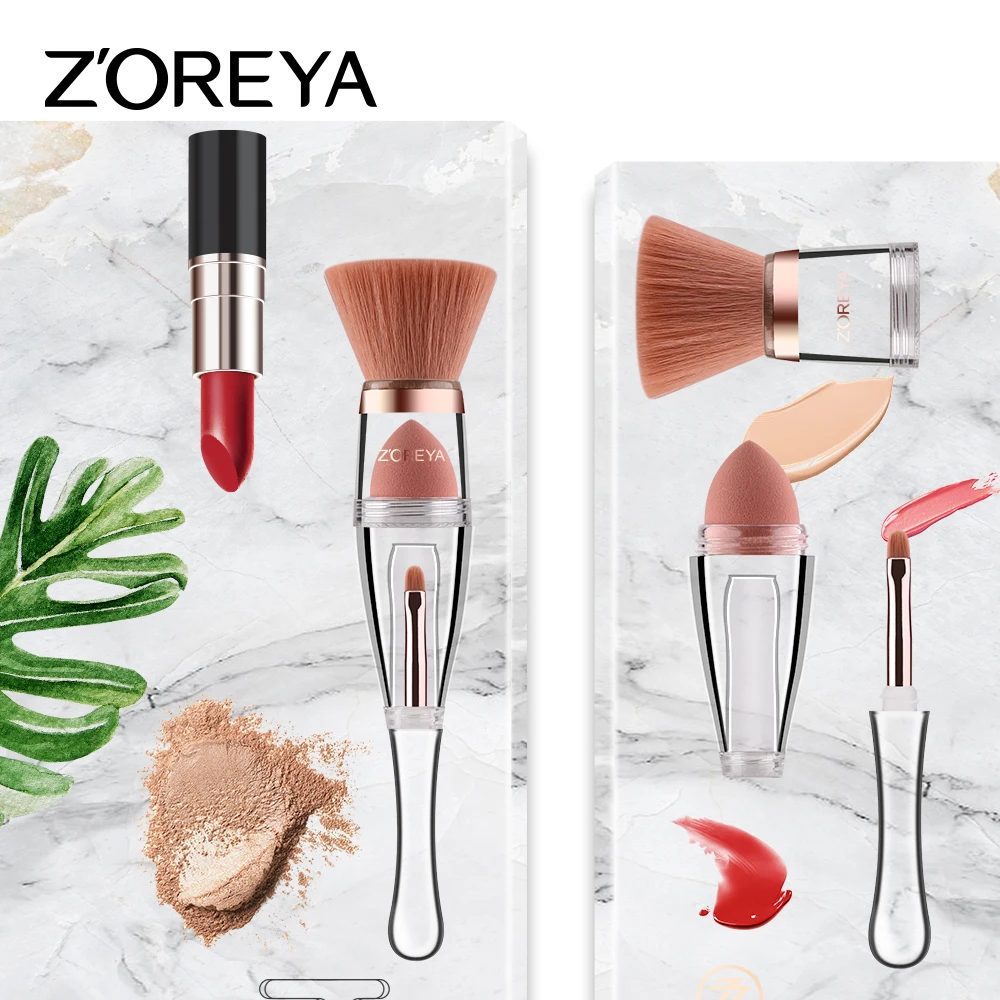 ZOREYA 3 в 1 уникальная Кисть для макияжа/небольшой минимальный заказ Oem запатентованные кисти