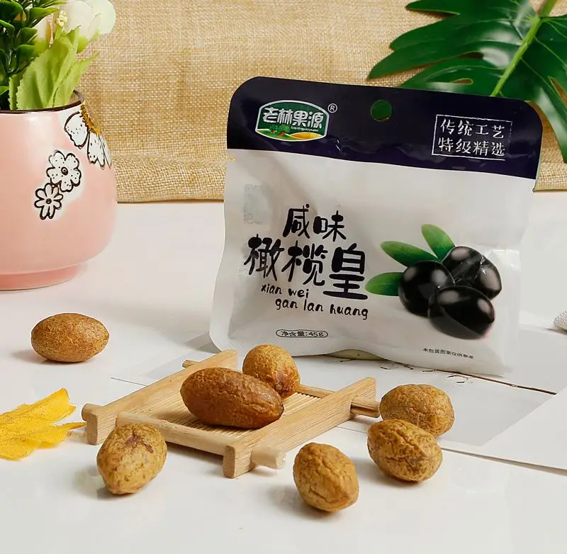 Factory custom chinese authentic cheap big salty golden dried olives plum