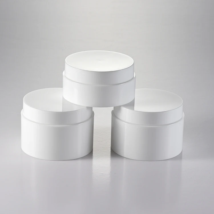 Free sample 100ml 150ml 200ml cosmetic loose powder plastic jar with mesh sieve cosmetic PP plastic jar