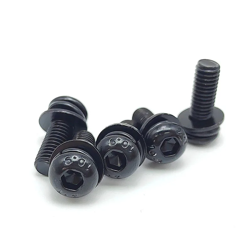 screw China factory alloy steel high grade hex socket screw cap screw button head 10.9 assembled  ISO7380 screws wholesale