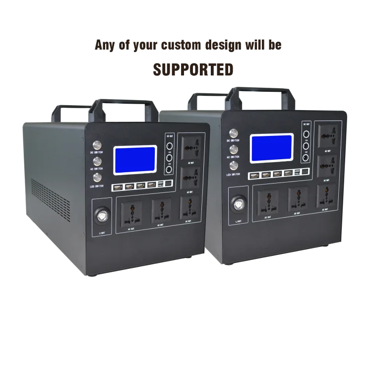 new type 5 pieces AC port portable solar power generator power station 1000w 2000w