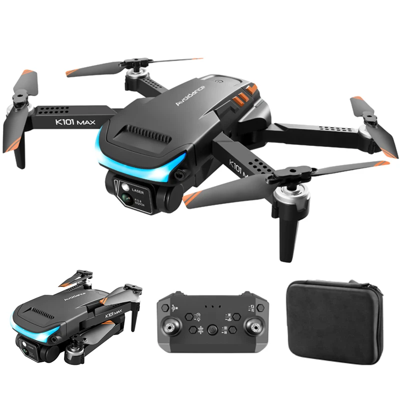 K101 Max Fold Up Smart Hover Three Side Obstacle Avoidance Guardian Flight Trajectory Flight 4K HD Dual Camera Drone