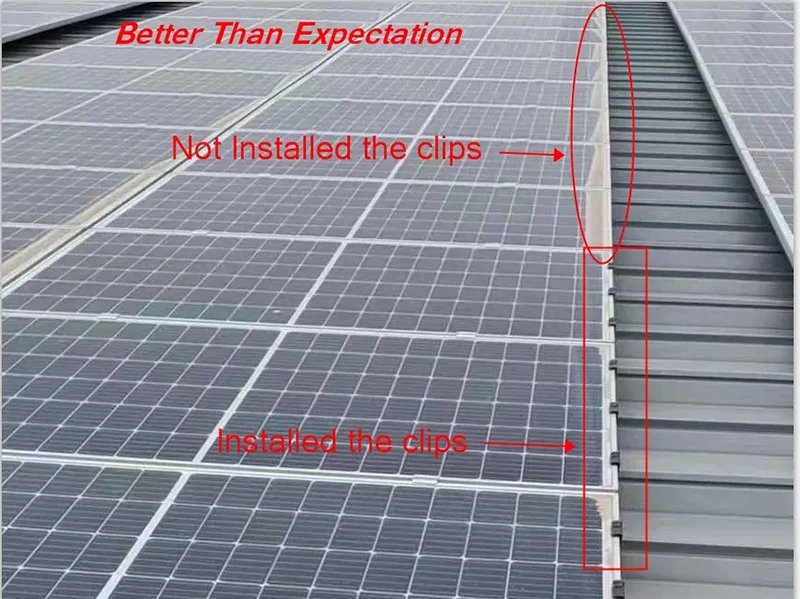 25mm 30mm 35mm 40mm Solar Energy Station accessories PV Module Cleaning solar drainage clips