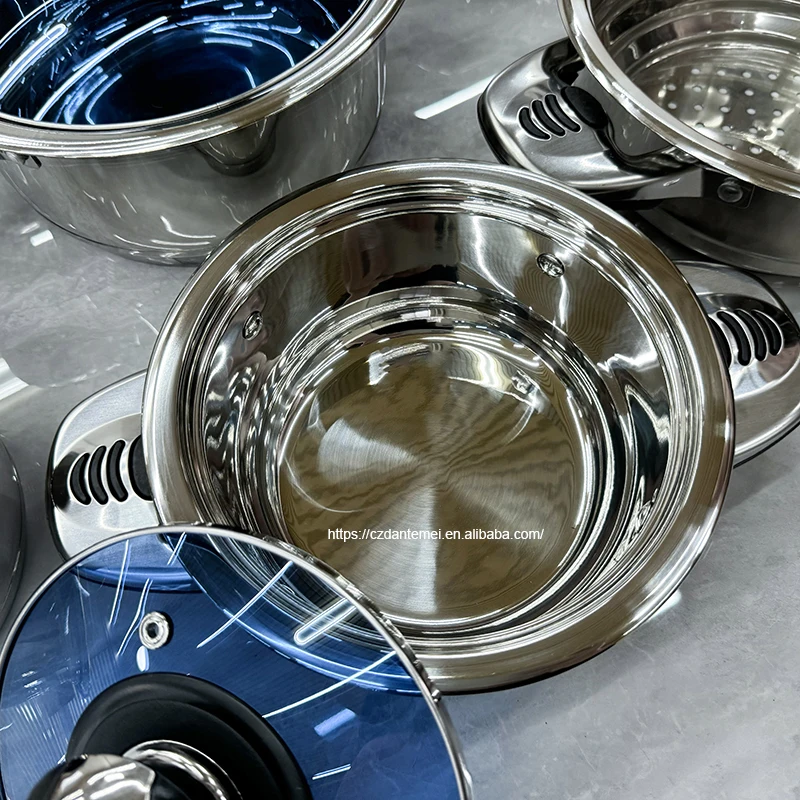 Most Favorable 30 Piece Stainless Steel Pot And Pan Set Luxury Cook Pot Set Non-stick Cookware Set