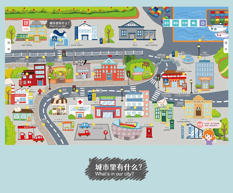 2022 New Design Talking Cognitive Encyclopedia Educational Chart Sound Books Kids Toys