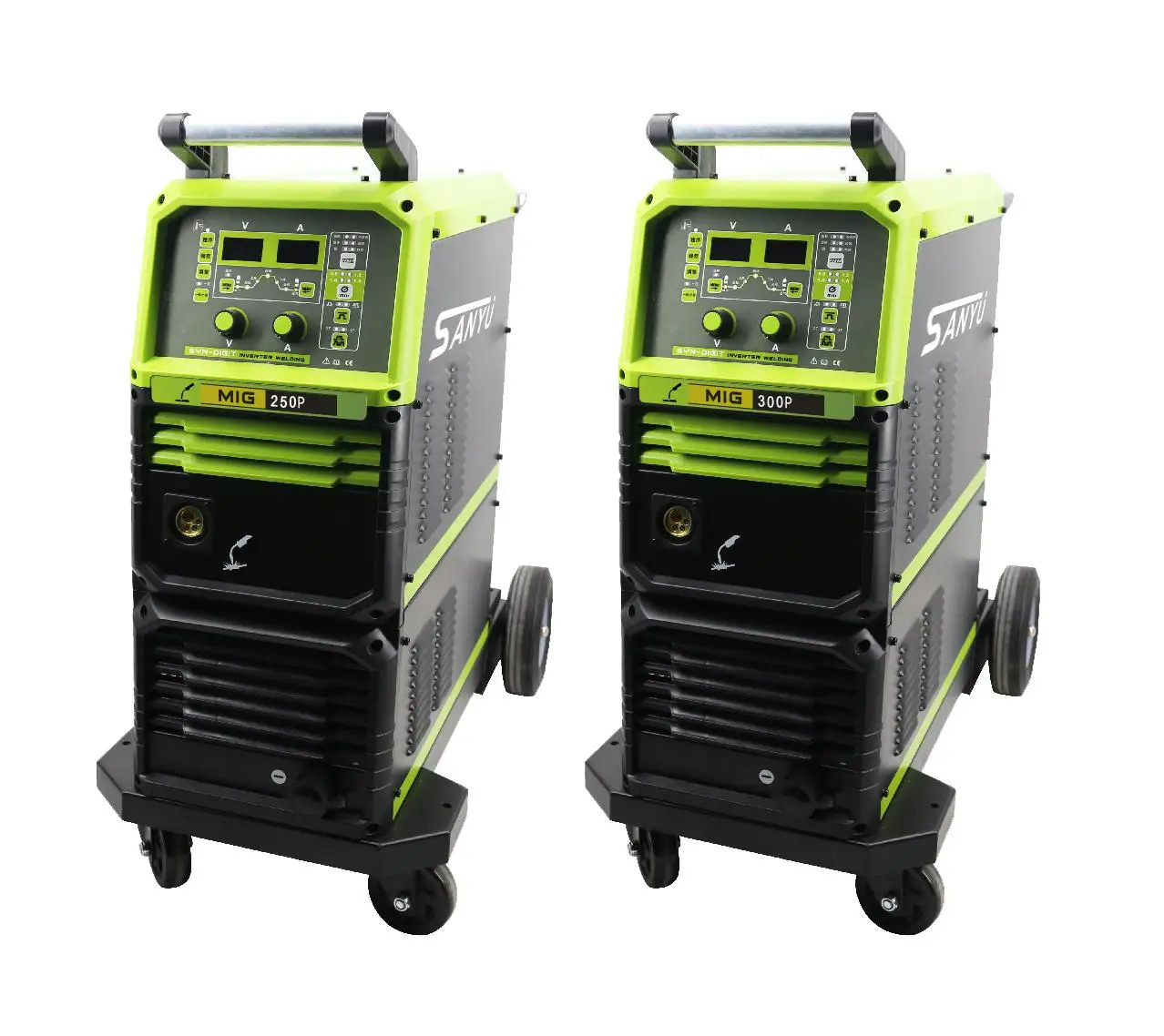 SANYU MIG-300P Welding Machine CO2 Gas Shielded Welder AC1-220V With Pulse Inside Wire Feeder For Aluminum Carbon Steel