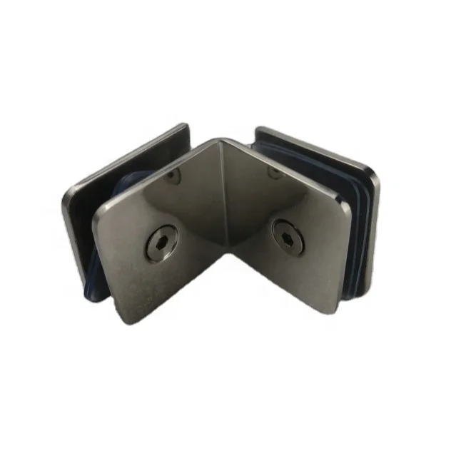 Стеклянный зажим из нержавеющей стали для душа с прямыми и рельефными краями