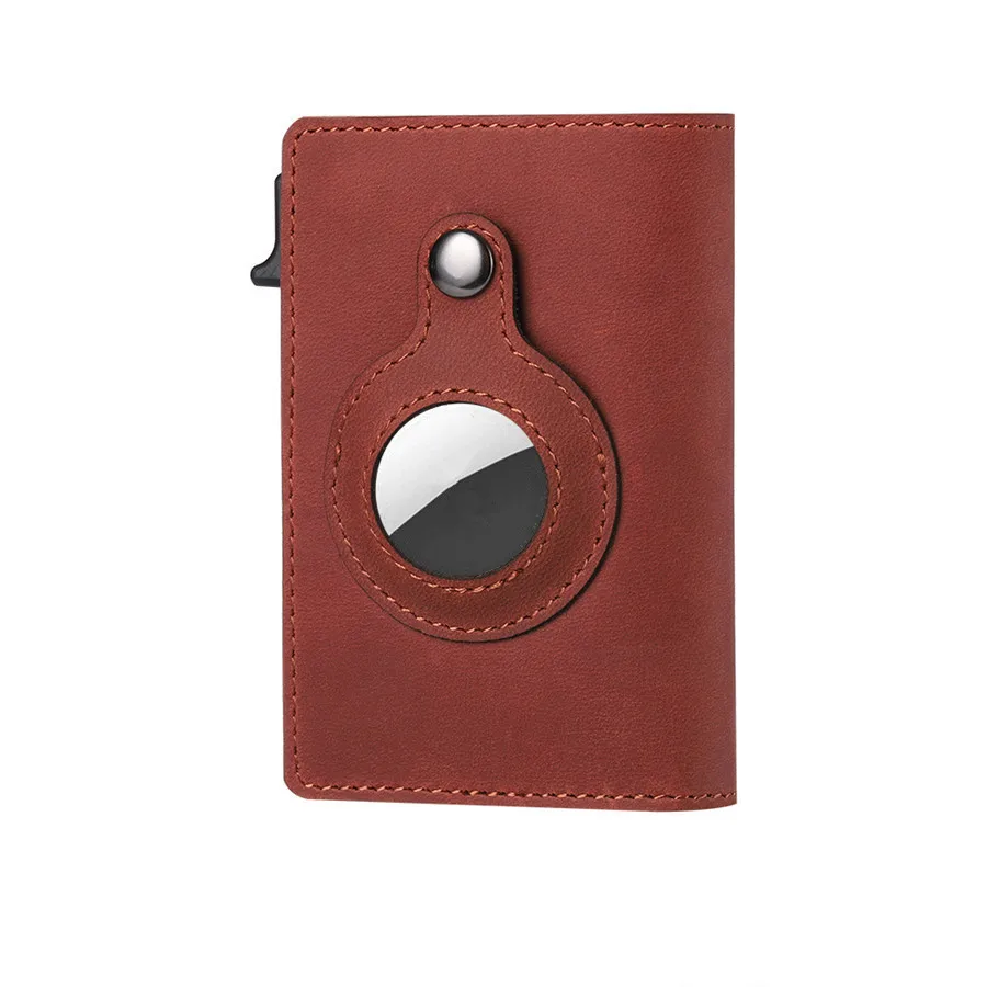 Tracking Equipment Wallet With RFID Blocking Card Holder For Anti Lost Tracker Premium Leather Case Anti Lost Finder