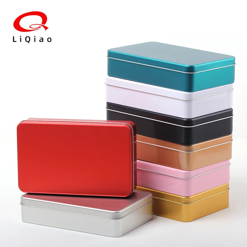 Жестяная коробка для хранения еды, жестяная коробка для печенья, корм для домашних животных, металлическая 180*110*40 мм, серебряная картонная коробка