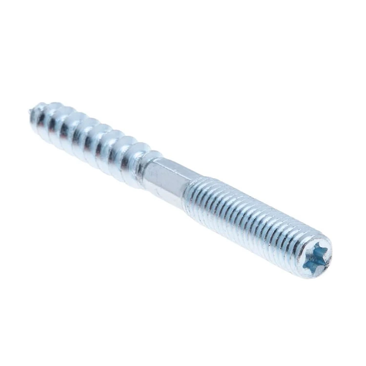 M6 M8 M10 M12 Zinc Plated Galvanized Hanger Bolts Torx star Metal to Wood Double End Dowel Screw for Furniture