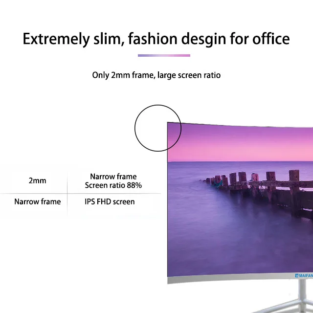 Hot Selling All In One PC 16 GB RAM Desktop I3 I5 I7 AIO PC 23.6 Inch FHD Curved Monoblock All In One PC