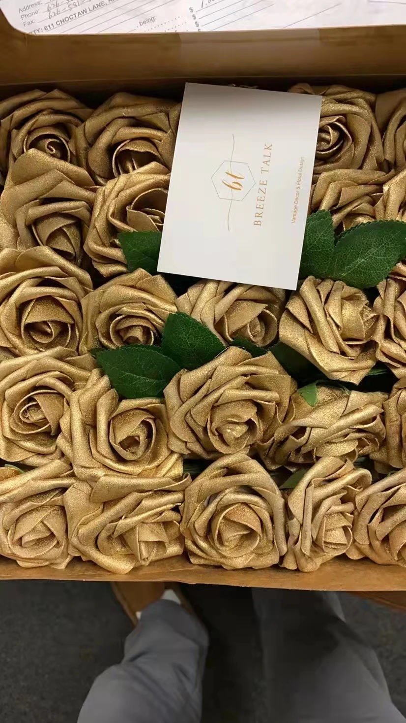 Wholesales cheap Custom made PE foam artificial rose head flower