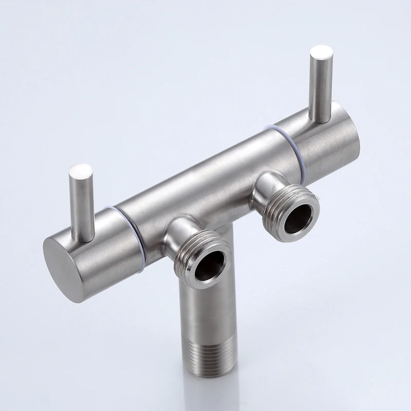 Stainless steel in and out of dual use washing machine double water tap