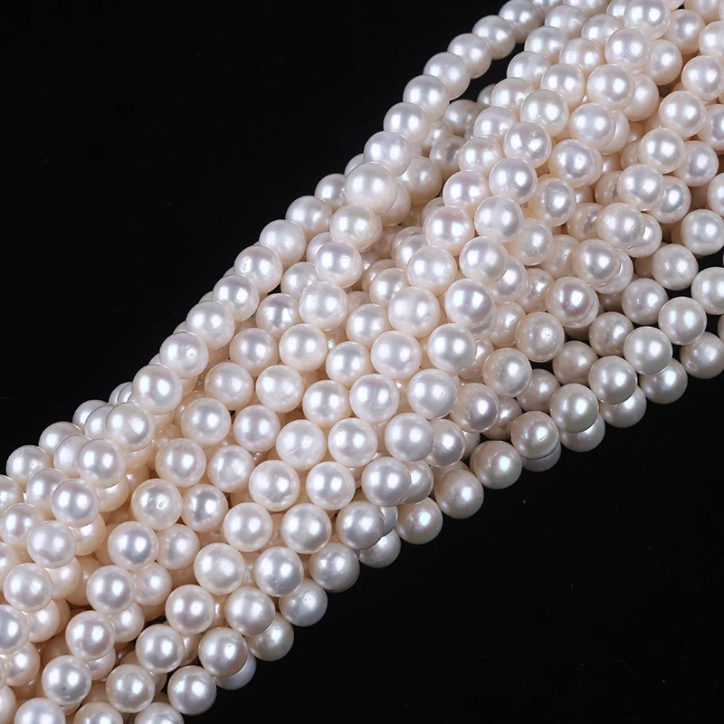 8mm Round shape freshwater pearl bead string