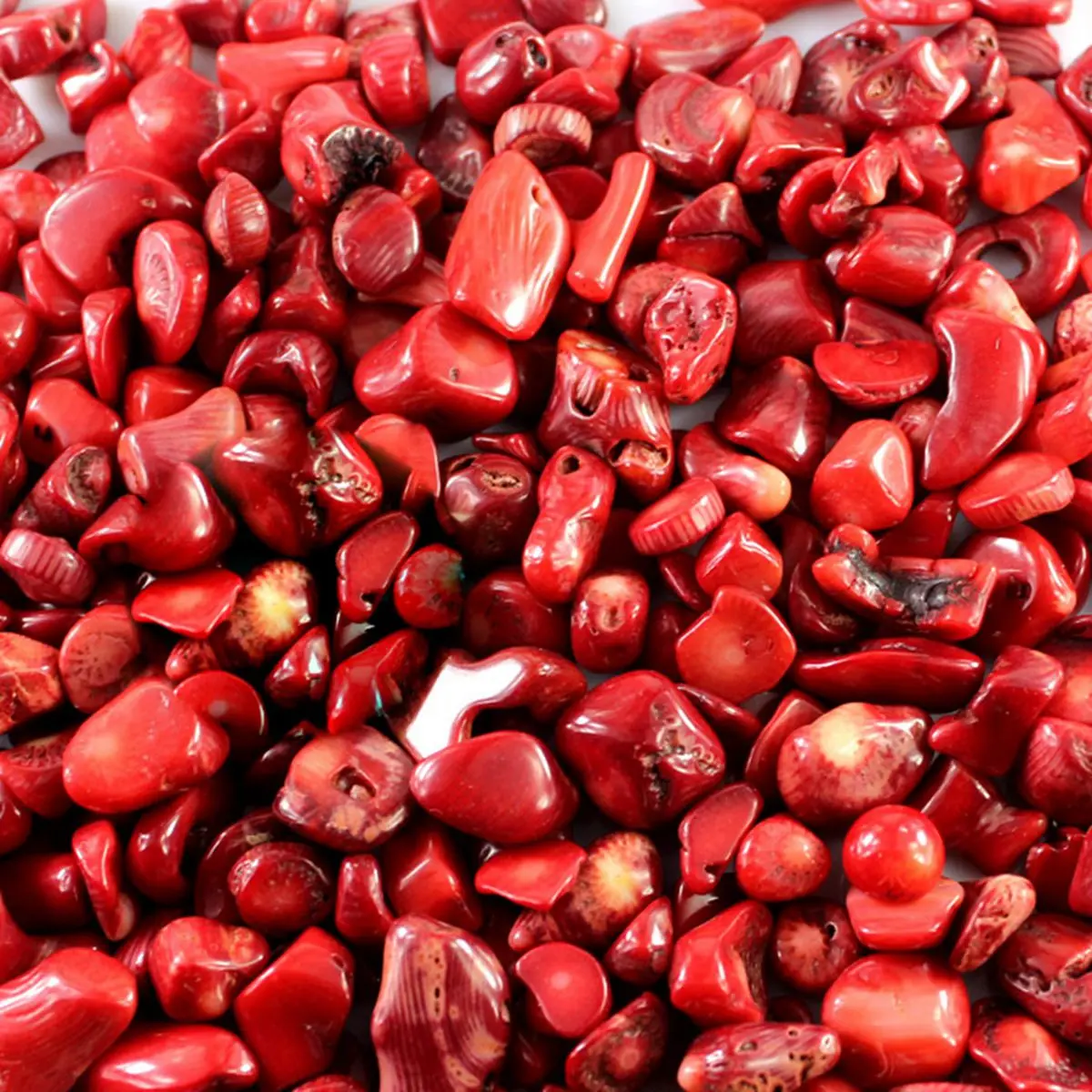 Natural 3-5mm High Quality Healing Crystal 100g Gravel Red Coral Stone for Jewelry Making Nail Decoration Wholesale