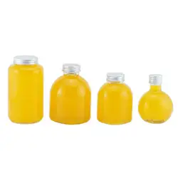 Wholesale 300ml creative modeling glass net red drink bottle transparent fruit juice bottle milk tea big belly bottle
