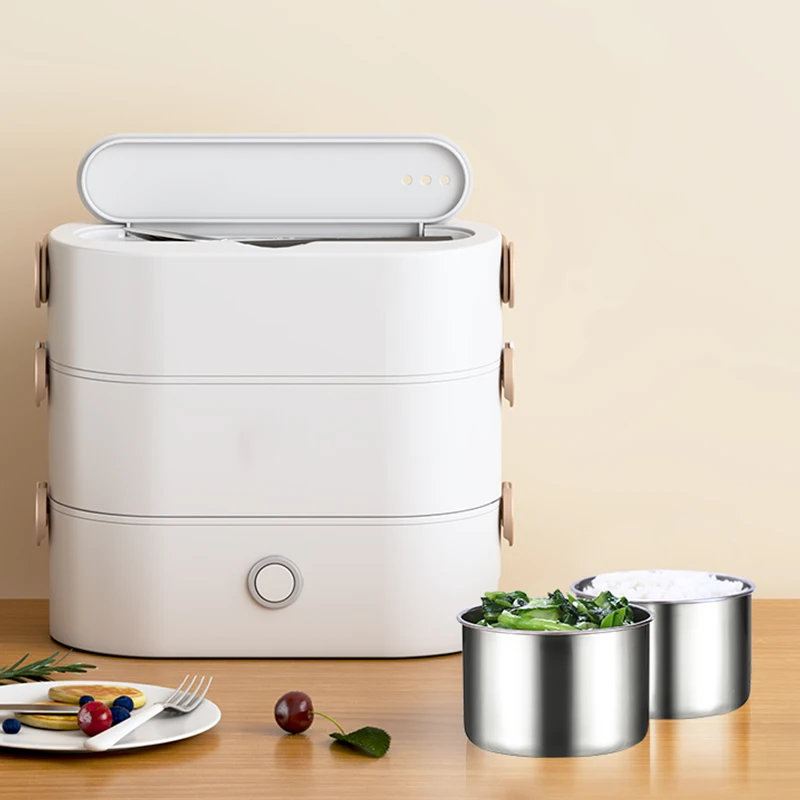 Hot Selling Food Portablech Box Removable 304 Stainless Steel Bento Tiffin Heating Electric Lunch Box