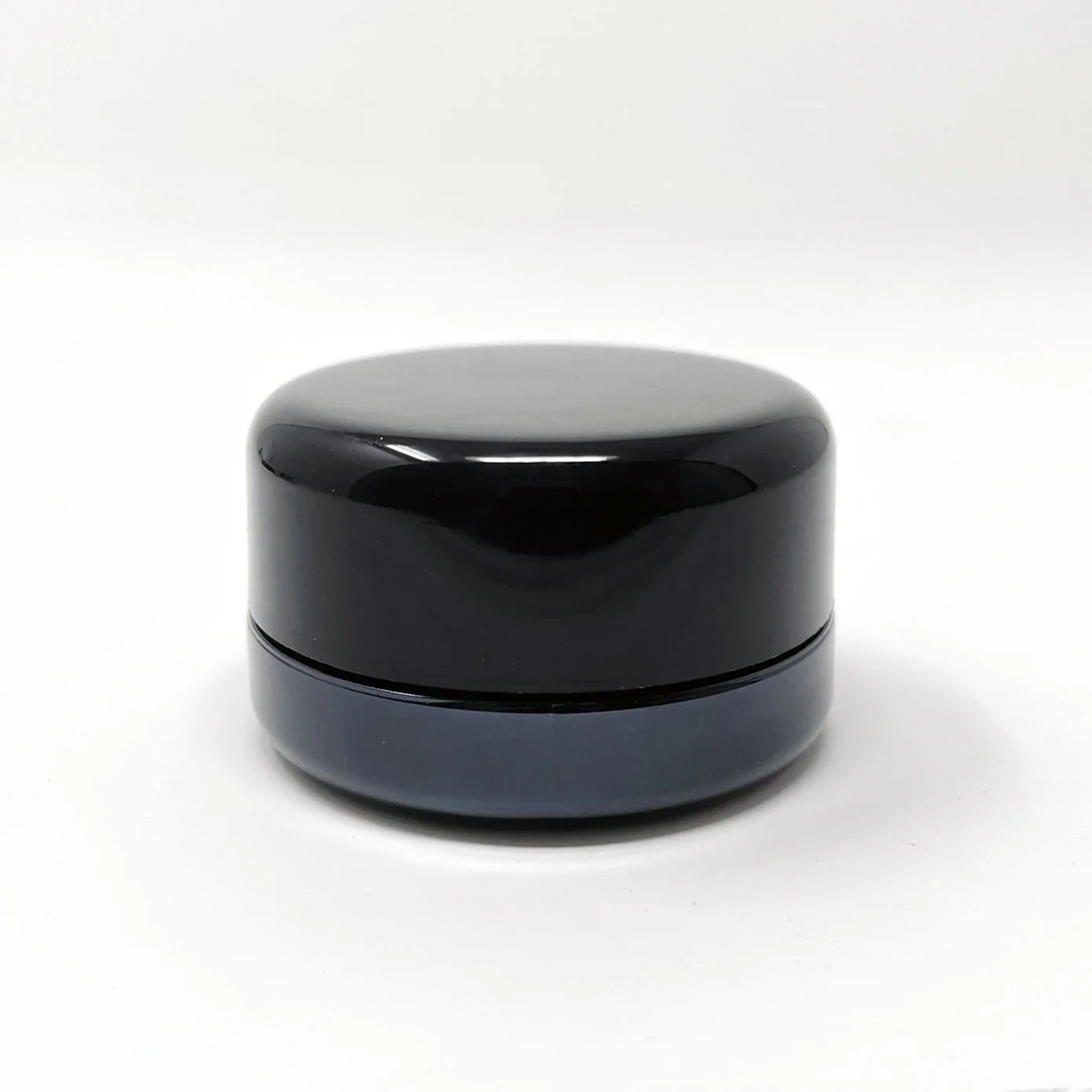 5ML  7ml 9ml  UV RESISTANT HEAVY BOTTOM CONCENTRATE GLASS JAR WITH CHILD RESISTANT GLOSSY BLACK LIDS