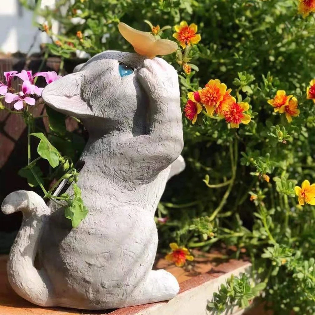 Home Decor Resin Crafts Resin Animal Statues Home Decoration Crafts Cute Cat Sculpture