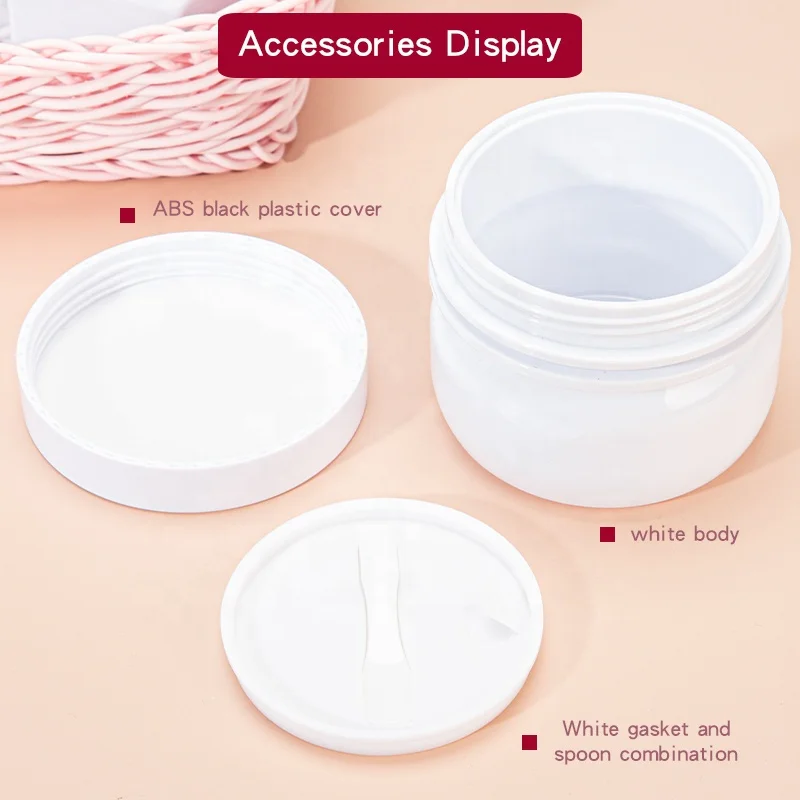 Manufacturer OEM Body Face Cream Jar Packaging 160ml 180ml 200ml 220ml 250ml 300ml White Plastic Pet Cosmetic Cream Jar
