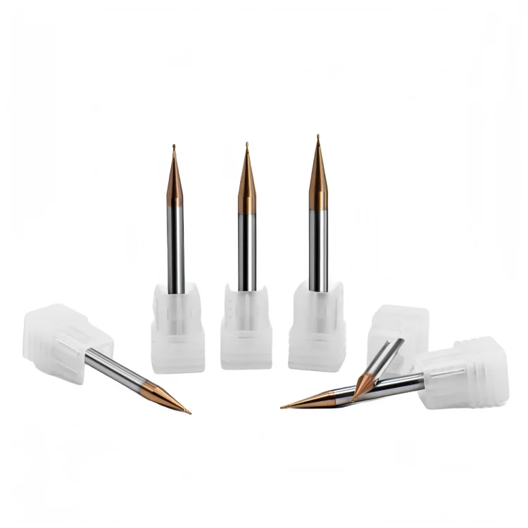 HRC55 Tungsten Carbide Endmills Micro Small Diameter Ballnose Cutter Tungsten Cobalt alloy Milling Cutter customized