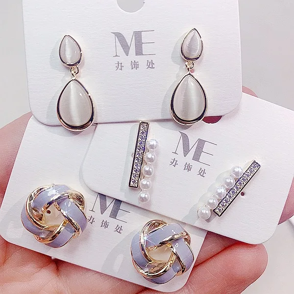 2023 wholesale jewelry cheap price hypoallergenic crystal star zircon jewelry mixed studs earring for women