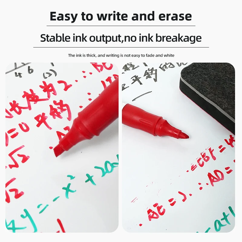 4 colors 5mm tip easy erase writing fluently straight liquid refillable whiteboard marker for customized