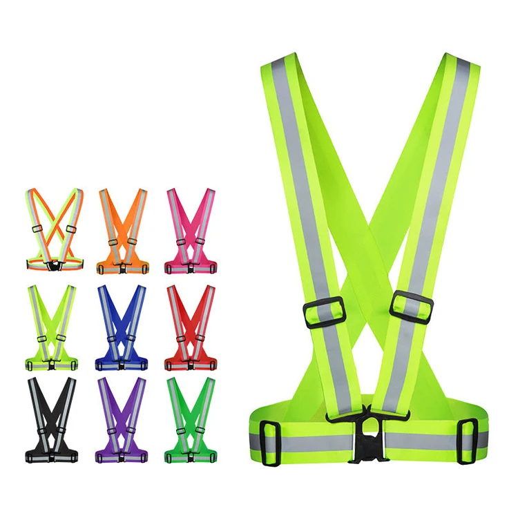 
High Visibility Reflective elastic adjustable vests belts 