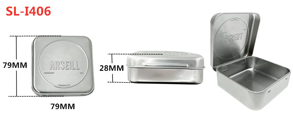 Factory New Design Food Grade Tinplate Metal Tin Wholesale Tin Box Hinge Custom Tin Can