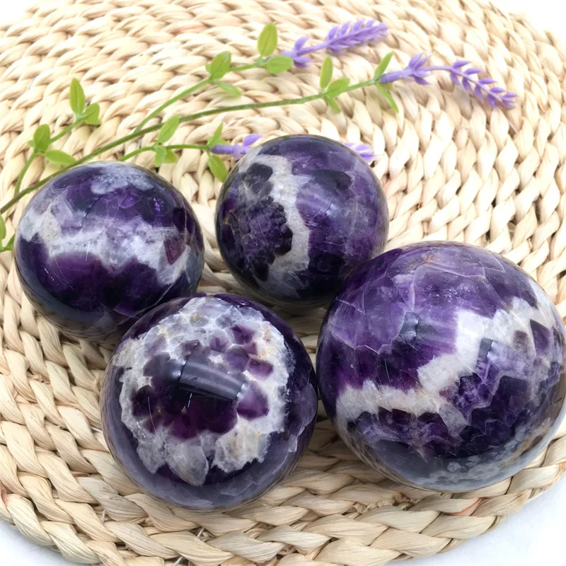 Natural Healing Stones High Quality Dream Amethyst Sphere Purple Polished Dreamy ball Crystal Crafts For Decoration