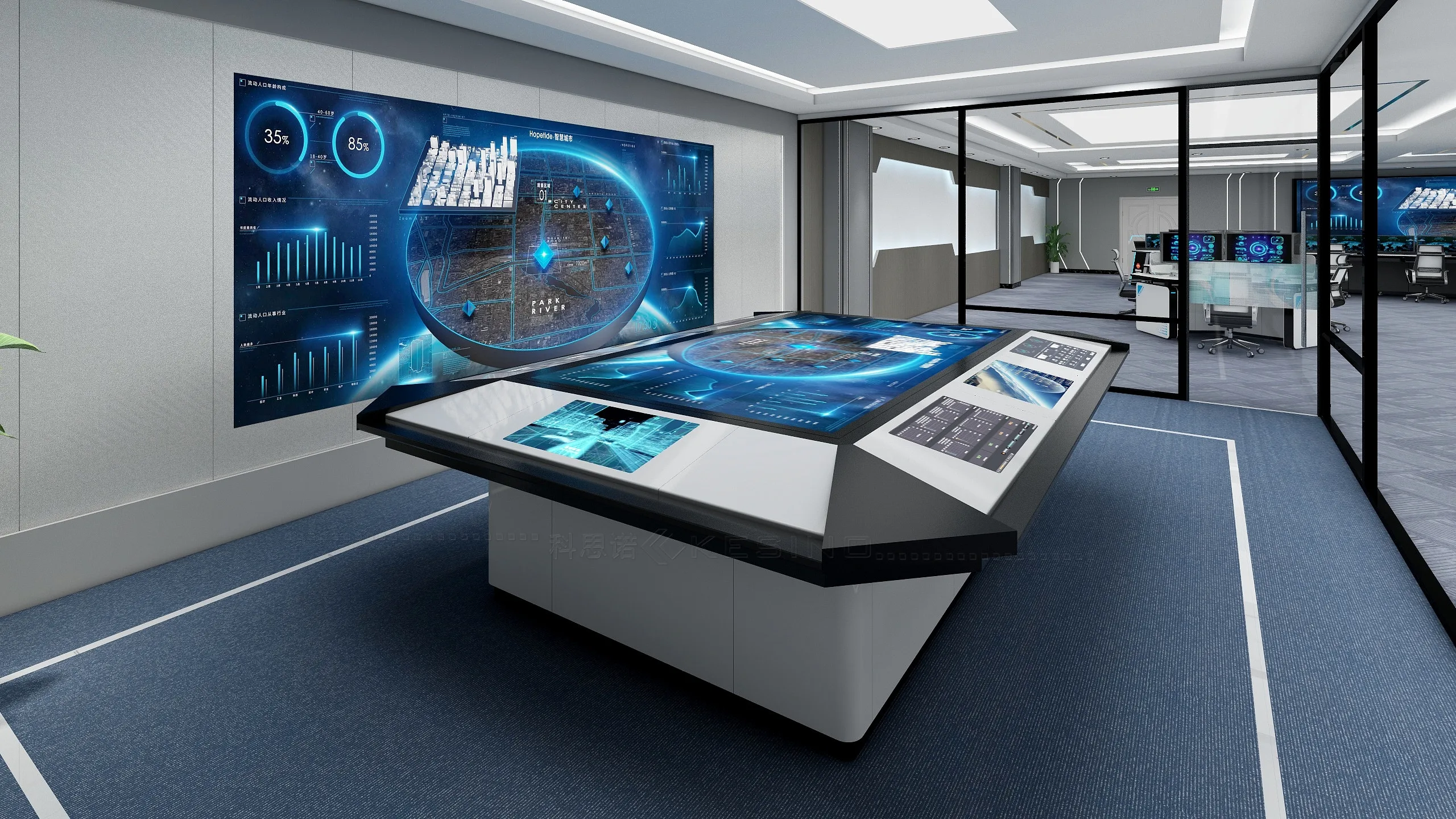 Интегрированный системный интегратор Kesino лидер продаж умный дизайн электронный песочный стол консоль эргономичная мебель для комнаты управления