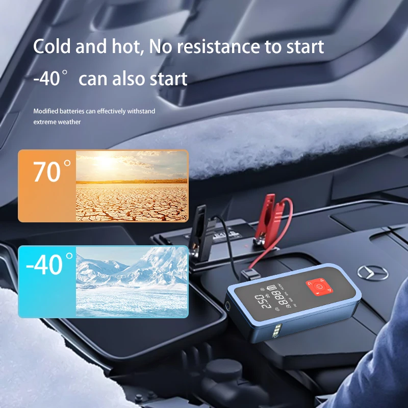 New electric vehicle emergency starter inflation integrated full screen display charging treasure