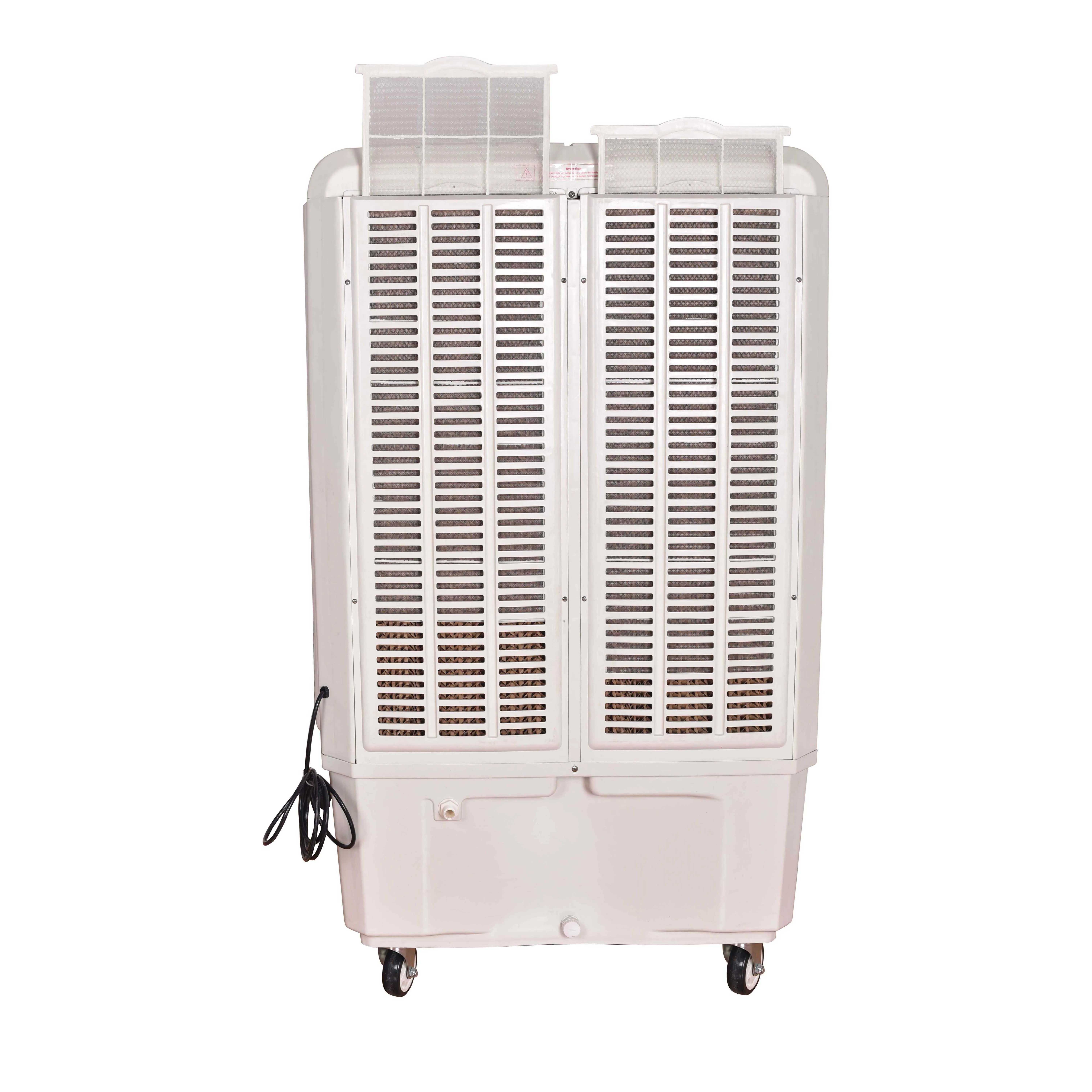 Desert Air Cooler with Airflow 9000CMH Electric Plastic White Modern Cold English Floor Plastic Ceiling Fan Silk Screen Printing