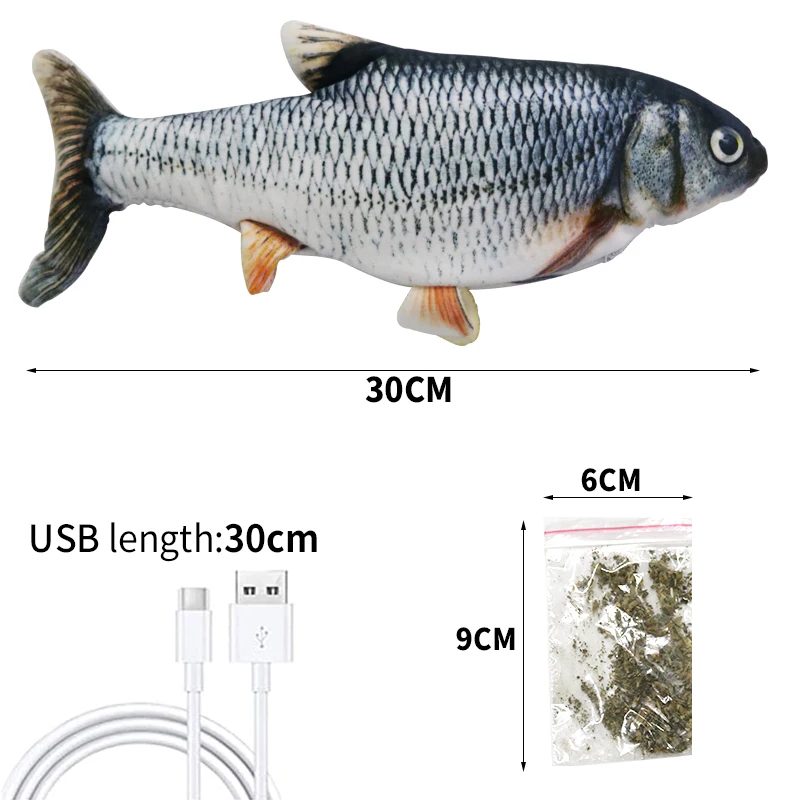 Usb электрическая движущаяся кошачья мята Танцующая рыба кошка игрушка Мерцающая имитация Интерактивная игрушки для