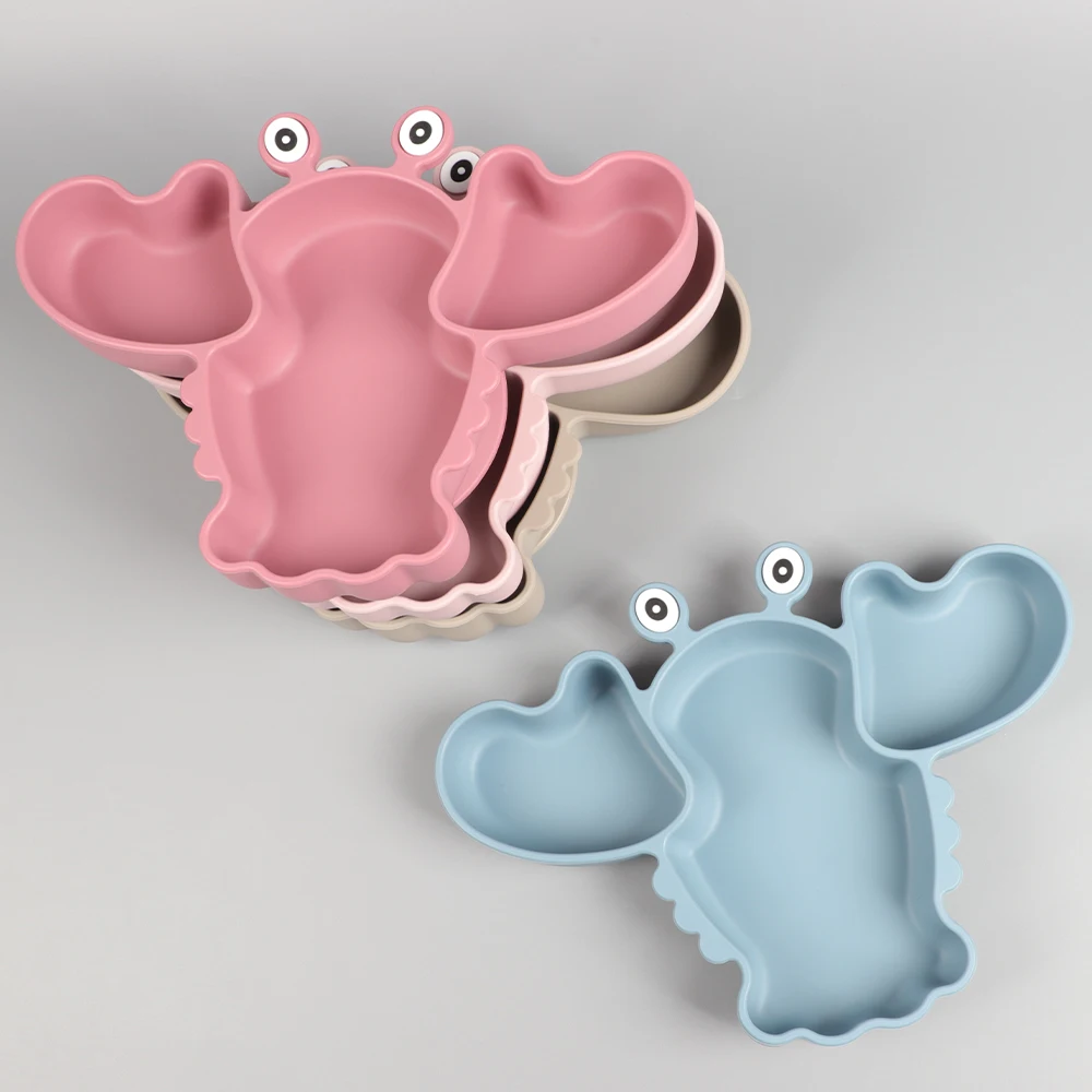 Eversoul Custom Personalized Silicone Microwave Dishwasher Safe Kids Feeding Plates Silicone Baby Plate For Toddler