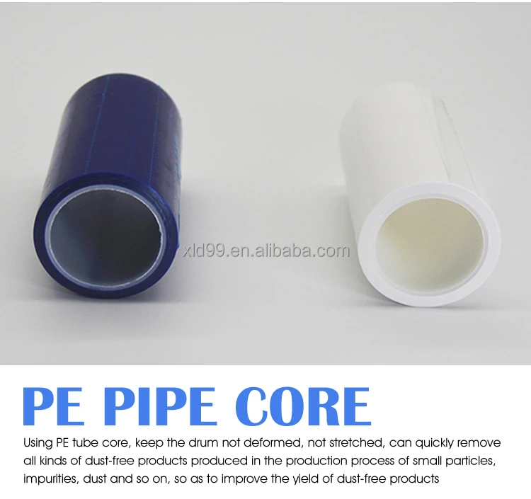 2021 10 Inch Reusable White Blue Cleanroom Silicone Dust Removal Sticky Roller