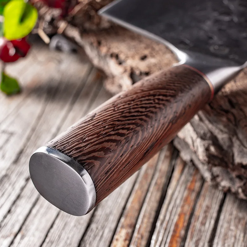 Forging cleaver knife  Longquan hammer pattern old Chinese household kitchen knife Yangjiang high carbon steel cutting