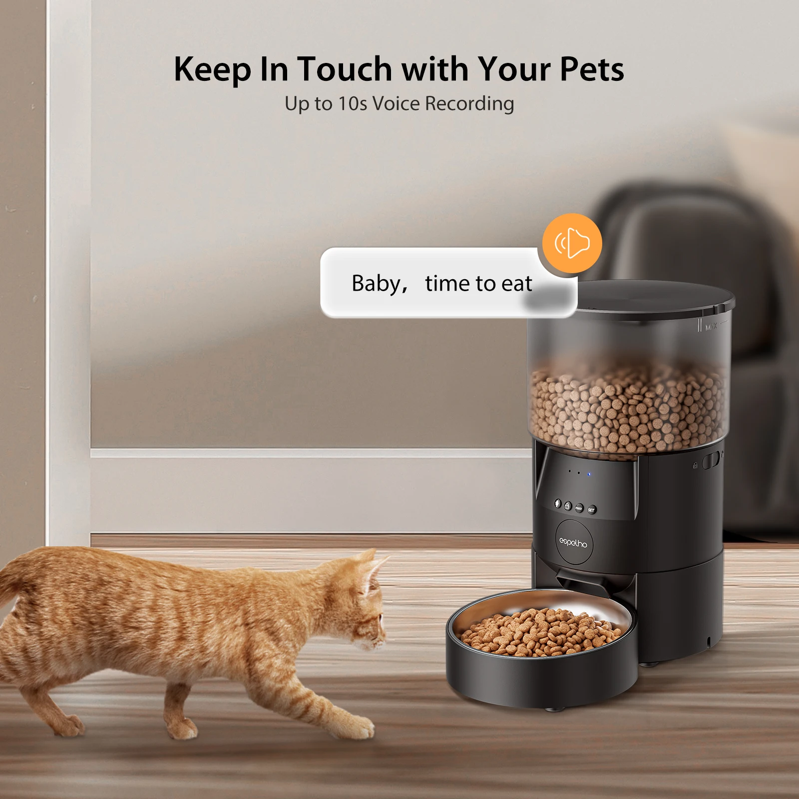 Smart Automatic Cat Dog Pet Feeder Food Dispenser Puppy Dog Stainless Food Pet Auto Bowls & Feeders For Dogs Pets Cats