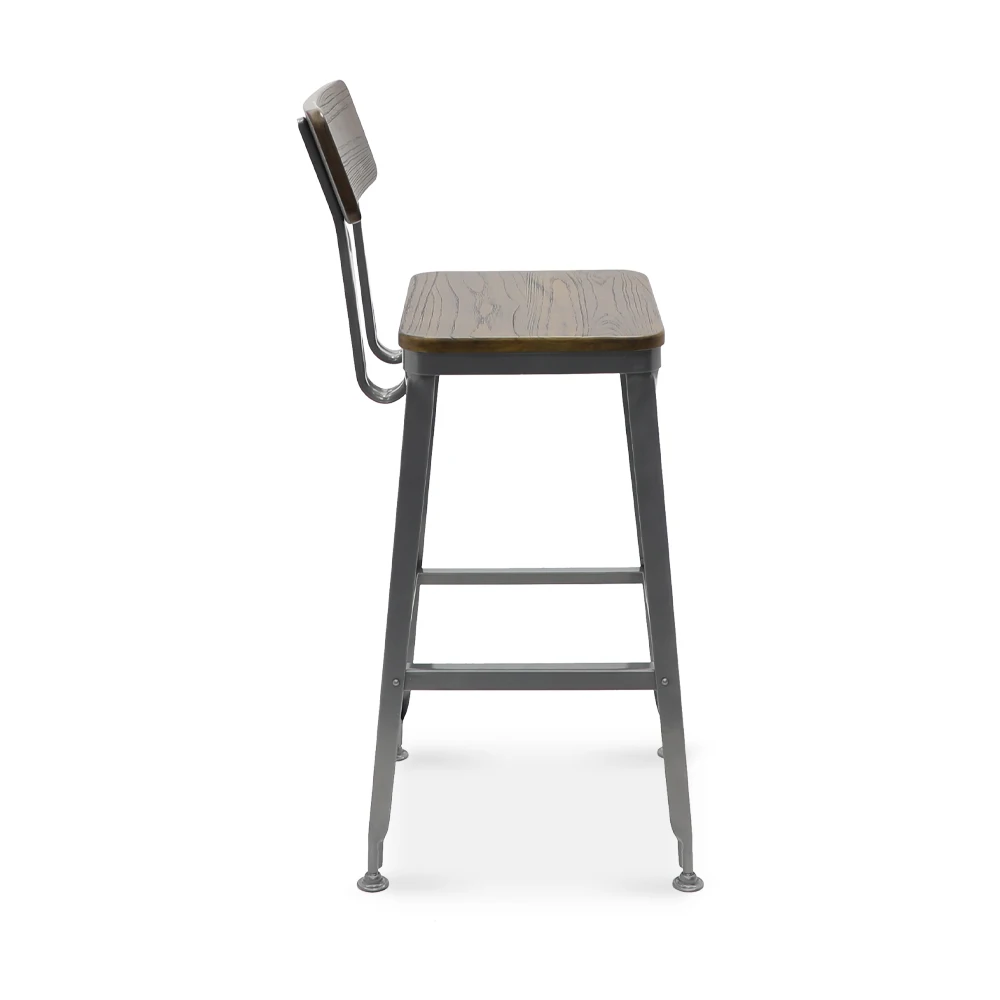 Vintage Cafe Bar Furniture Restaurant Barstool Solid Wood Bar Chair