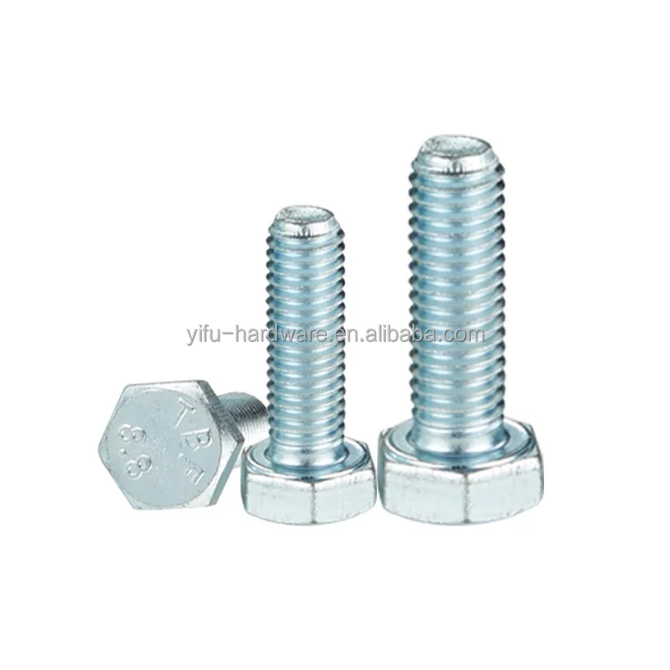 China  Price Grade 8.8 Bolt And Nut Screw Washer Din931 Din933 Metric Stainless Steel Galvanized Hex Bolt