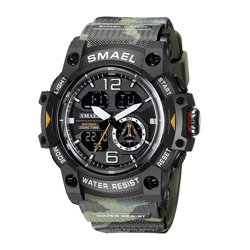 2022 New Arrival 8007MC camouflage Mens Digital Quartz Watches G Style Waterproof Men Sports Watch