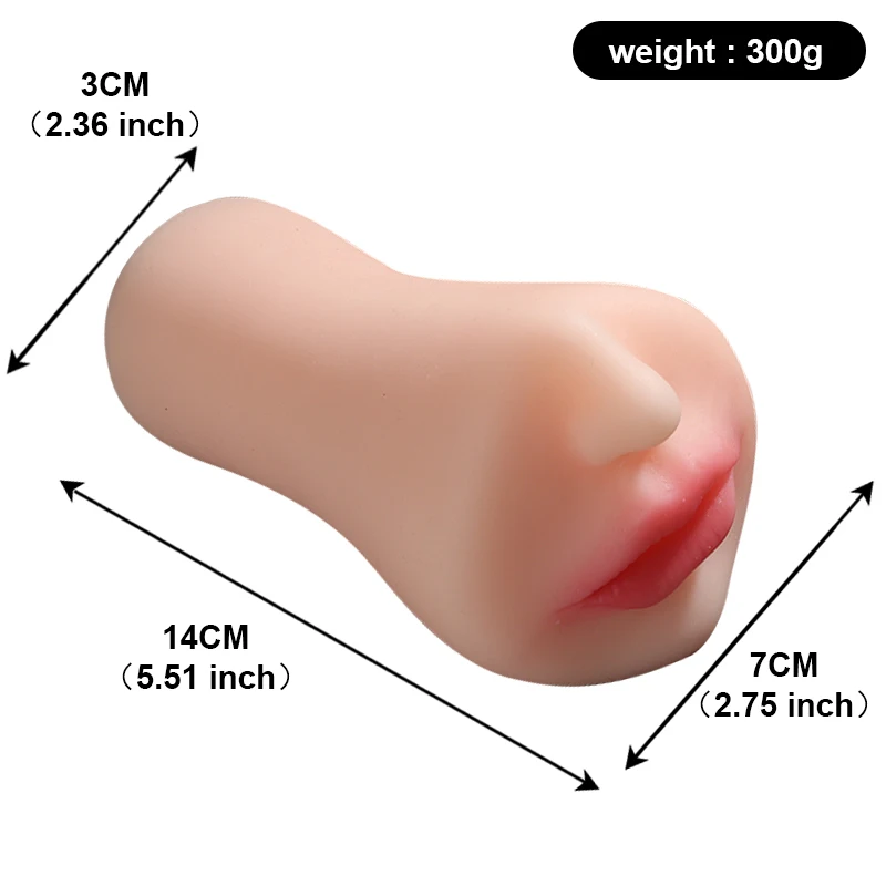 Realistic mouth pocket cat oral M masturbation brown adult sex toy made of TPE material
