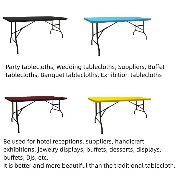 Стирающаяся белая скатерть из спандекса оптом