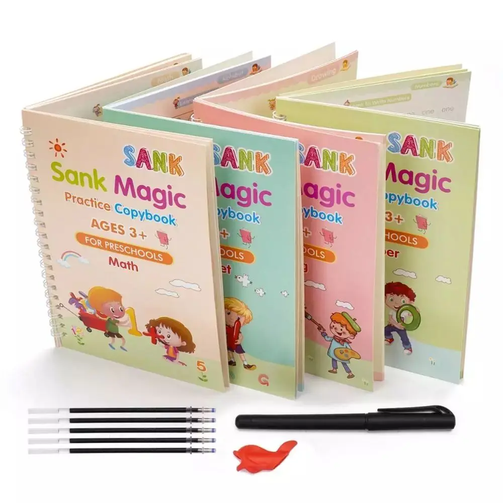 Sank Reusable Book Sets Magic Writing Copybook Spiral Binding Custom Calligraphy Practice Book