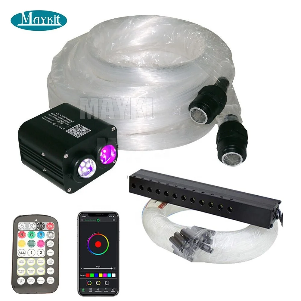 Super mini 20w Meteor Dual Port RGBW Twinkle LED Fiber Optic Starlight headliner kit