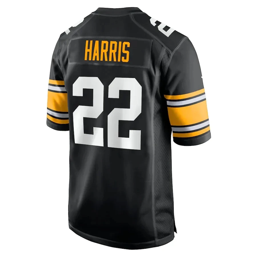 Лучшее качество черный игрок игры #43 Polamalu #90 Ватт #22 Najee Harris Американский футбол Питтсбург ограниченная майка